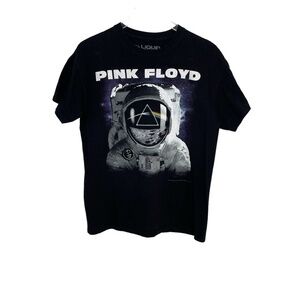 Liquid Blue Pink Floyd Spaceman Dark Side of the Moon Black T-Shirt Sz M